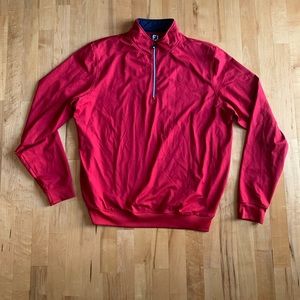 FootJoy quarter zip dry fit tiger woods red golf Long sleeve
